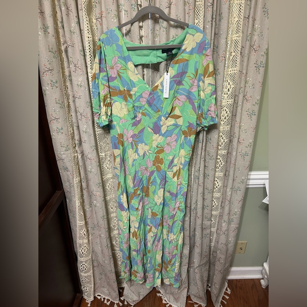 Sanctuary‎ Floral Tie Back Maxi Dress Size 18W NWT